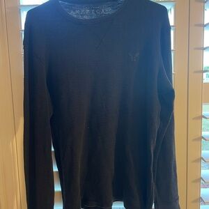 American Eagle Outfitters Men's Black Shirt